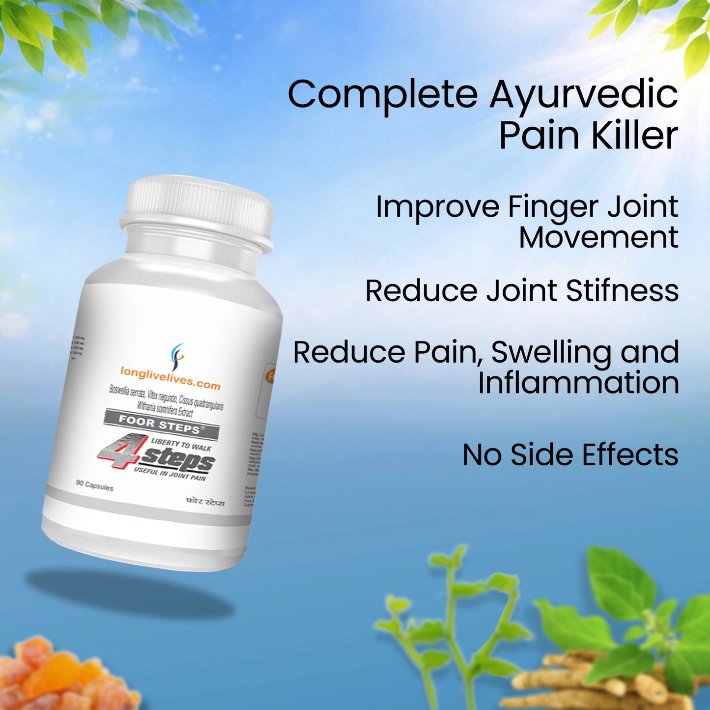 Foor Steps Plus – Advanced Ayurvedic Joint Pain Relief Tablets