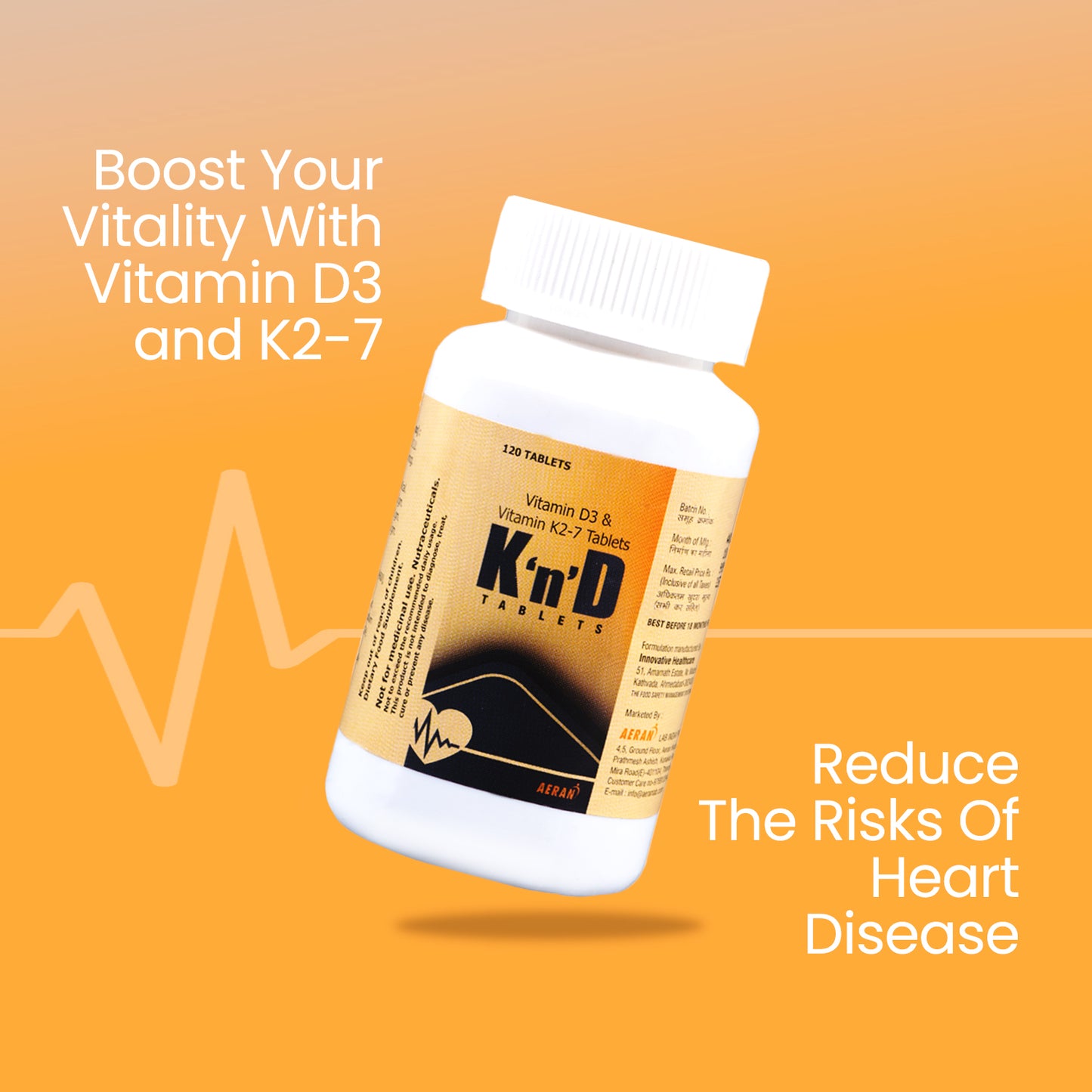 KND Tablets: Essential Vitamin D & K2 for Heart Health