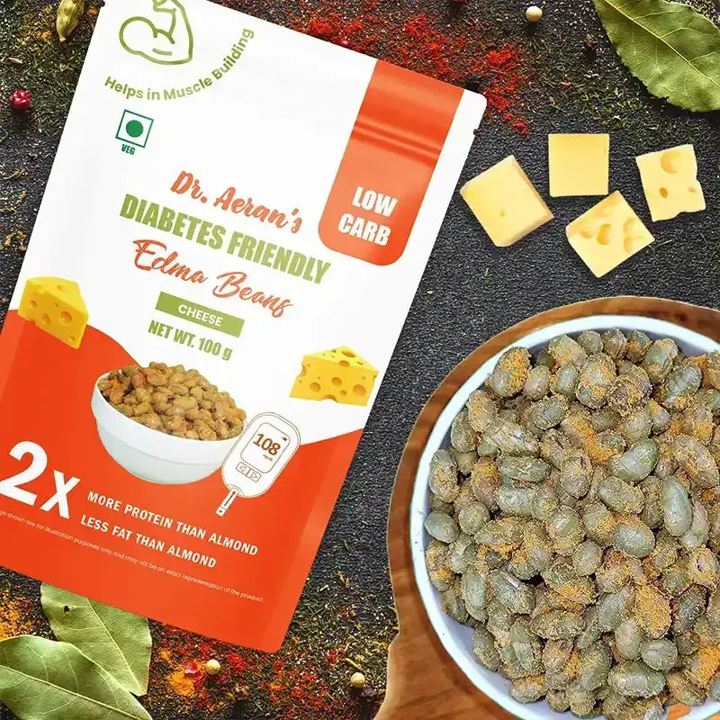 Dr Aeran’s Diabetes Friendly Edma Beans Cheese Flavour(pack of 3 - 10gm each)