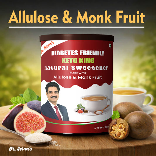 Allulose & Monk Fruit Keto King Natural Low Calorie Sweetener | Zero Sugar Substitute | Diabetes Friendly