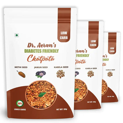 Dr. Aeran's Diabetic Friendly Chatpata Namkeen (Pack Of 3 - 100gm each)