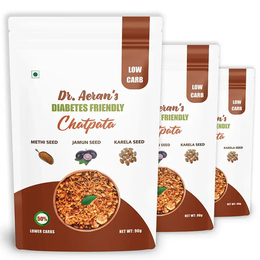 Dr. Aeran's Diabetic Friendly Chatpata Namkeen (Pack Of 3 - 100gm each)