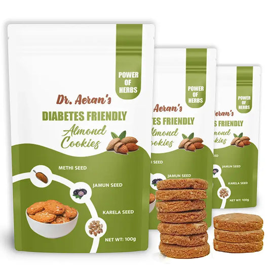 Dr. Aeran’s Diabetes Friendly Almond Cookies - Pack of 3(100gm each)