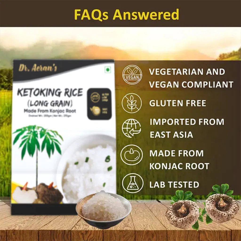 Draustin Rice Dr. Aeran’s KetoKing Konjac Rice – Low Carb, Keto Friendly Shirataki R ...