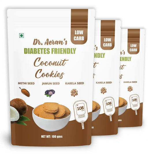 Dr Aeran’s Diabetes Friendly Coconut Cookies - Pack of 3(100gm each)
