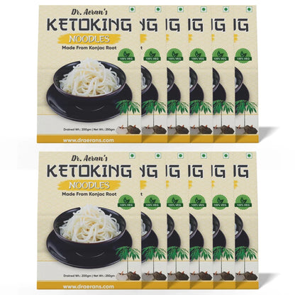 KetoKing Noodles Made From Konjac Root | KetoKing Noodles(270gm per pack)