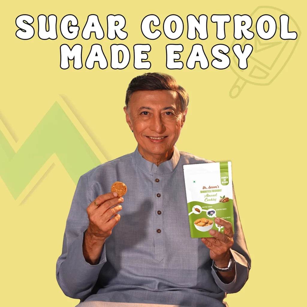 Dr. Aeran’s Diabetes Friendly Cookies Combo (Almond, Jeera & Coconut – 100gm each)