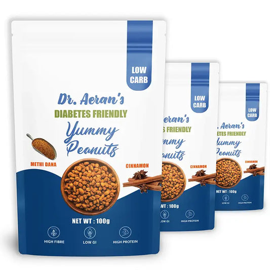 Dr. Aeran’s Diabetes Friendly Yummy Peanuts (Pack Of 3 - 100gm each)