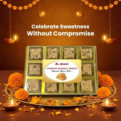 Dr. Aeran’s Diabetes Friendly Almond Mewa Bite | Sugar Free Sweets | Low Carb | High Protein | High Fiber