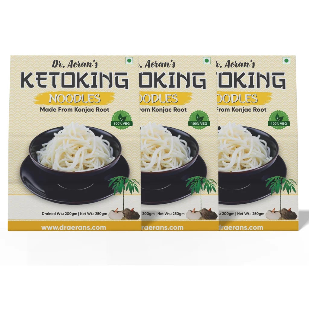 KetoKing Noodles Made From Konjac Root | KetoKing Noodles(270gm per pack)