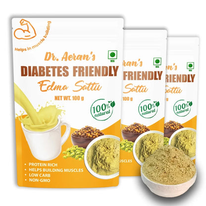 Dr. Aeran’s Diabetes Friendly Sattu (pack of 3 - 100gm each)