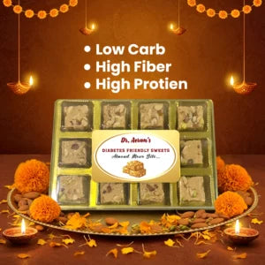 Dr. Aeran’s Diabetes Friendly Almond Mewa Bite | Sugar Free Sweets | Low Carb | High Protein | High Fiber