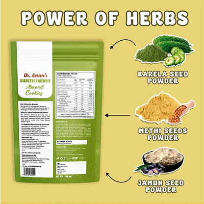 Dr. Aeran’s Diabetes Friendly Almond Cookies - Pack of 3(100gm each)