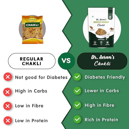 Dr. Aeran's Diabetes Friendly Chakli( pack of 3 - 100gm each)