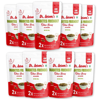 Dr. Aeran’s Diabetes Friendly Edamame Beans – Achaari (pack of 3 - 100gm each)