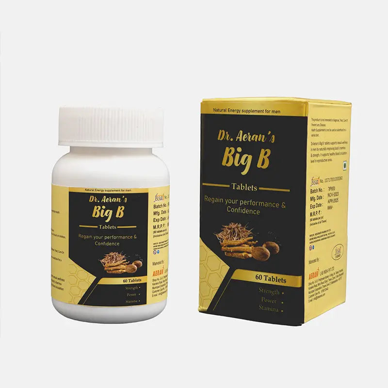 Big B – 60 Tablet | 100% Ayurvedic Capsules For Sexual Strength, Stamina and Power | Premium Ayurvedic Supplement