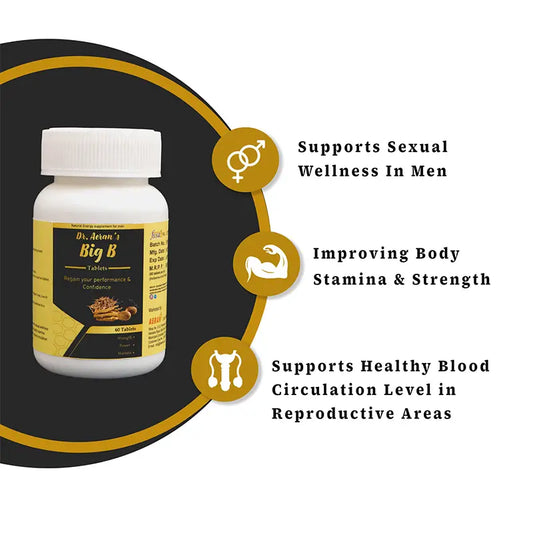 Big B – 60 Tablet | 100% Ayurvedic Capsules For Sexual Strength, Stamina and Power | Premium Ayurvedic Supplement