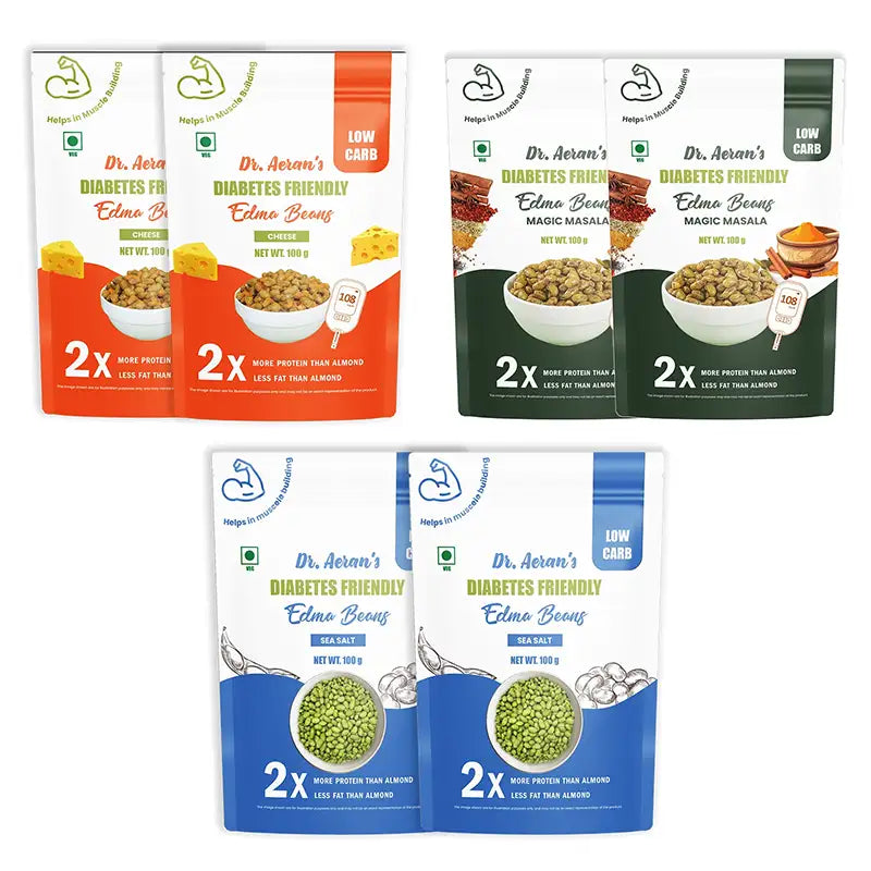 Dr. Aeran’s Diabetes-Friendly Edamame Beans – All 3 Flavors(100gm each)
