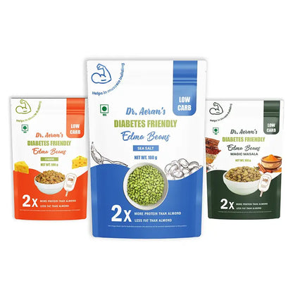 Dr. Aeran’s Diabetes-Friendly Edamame Beans – All 3 Flavors(100gm each)