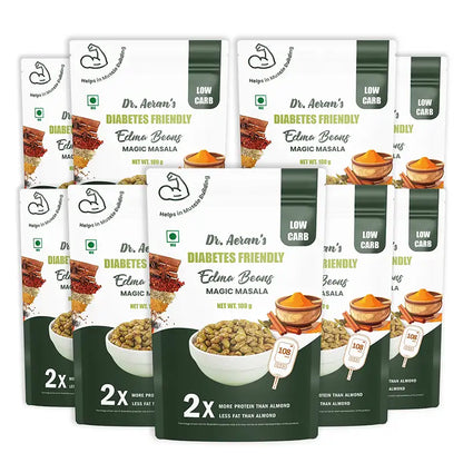 Dr. Aeran’s Diabetes Friendly Edma Beans Masala | Dried & Roasted Edamame(pack of 3 - 100gm each)