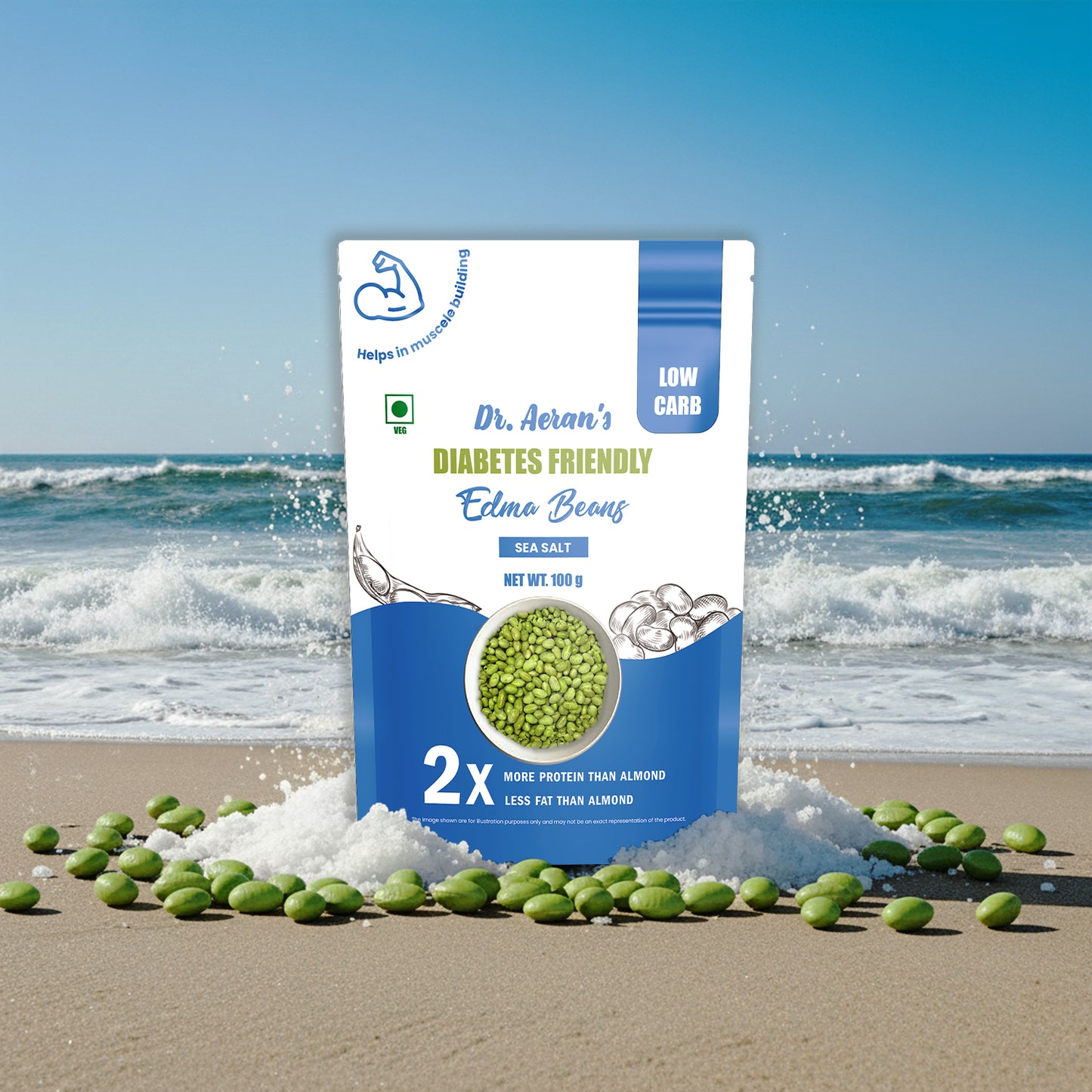 Dr. Aeran’s Diabetes-Friendly Edamame Beans – All 3 Flavors(100gm each)