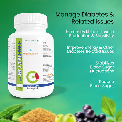 Longlivelives Glucofree – With Amla, Gudmar, Karela, Jamun, Methi and More
