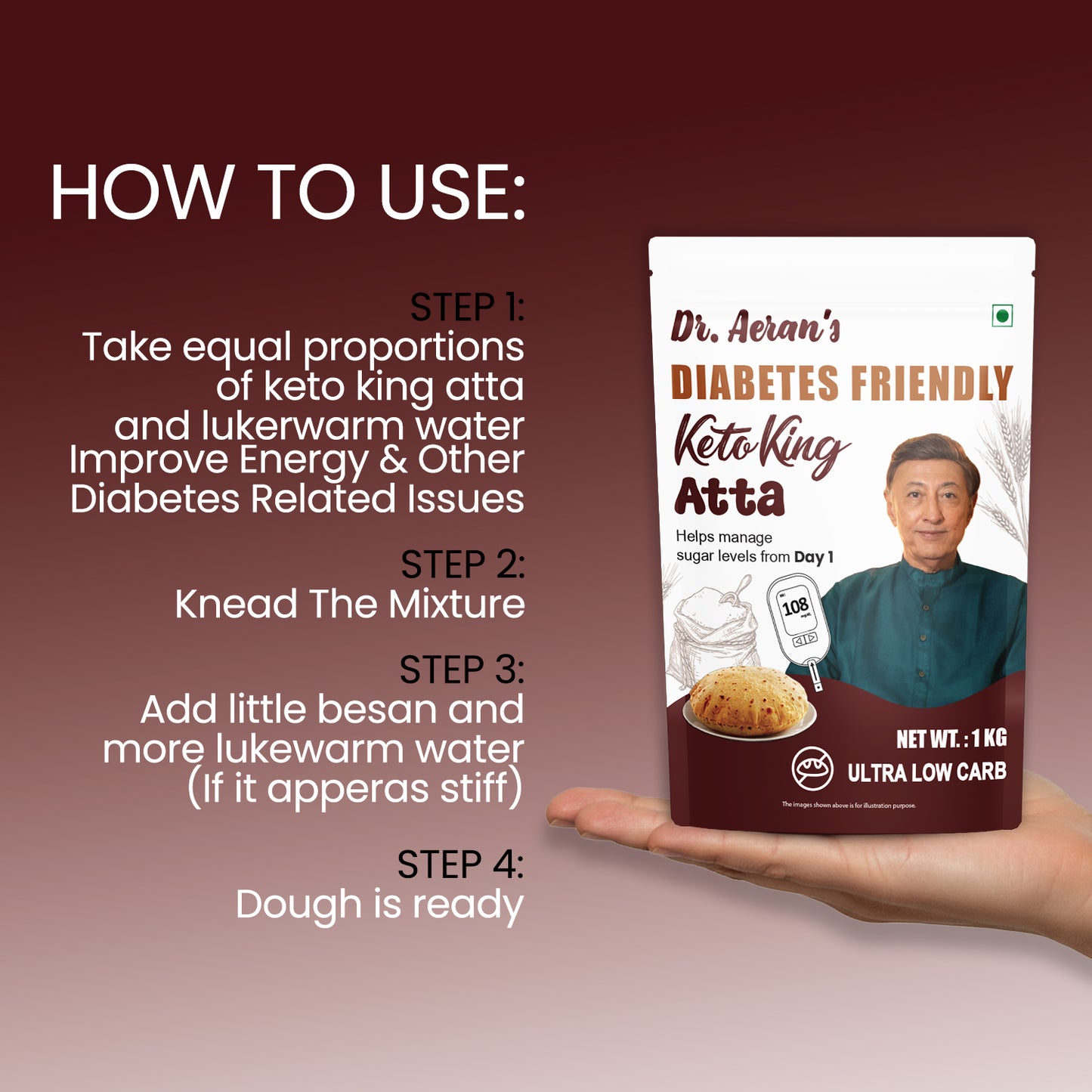 High Fiber KetoKing Multigrain Atta for Sugar Control