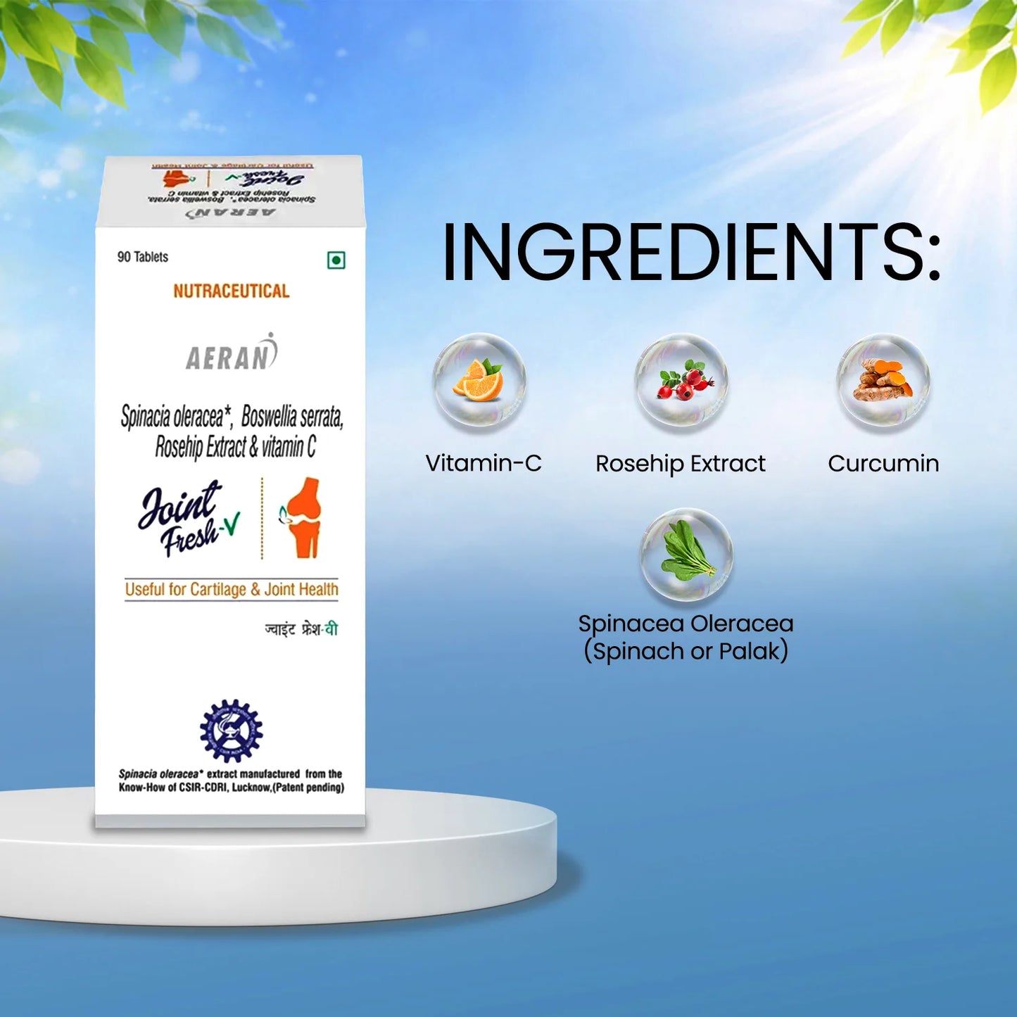 Ayurvedic Arthritis Tablets – Natural Bone & Joint Wellness with Spinach Active Molecule