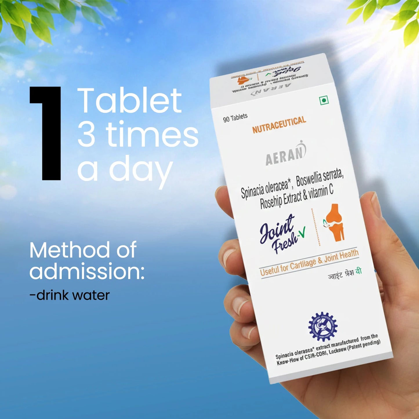 Ayurvedic Arthritis Tablets – Natural Bone & Joint Wellness with Spinach Active Molecule