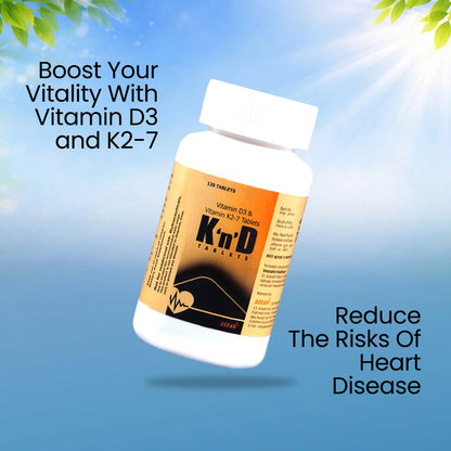 KND Tablets – Vitamin D3 & K2 Supplement for Bone & Heart Health