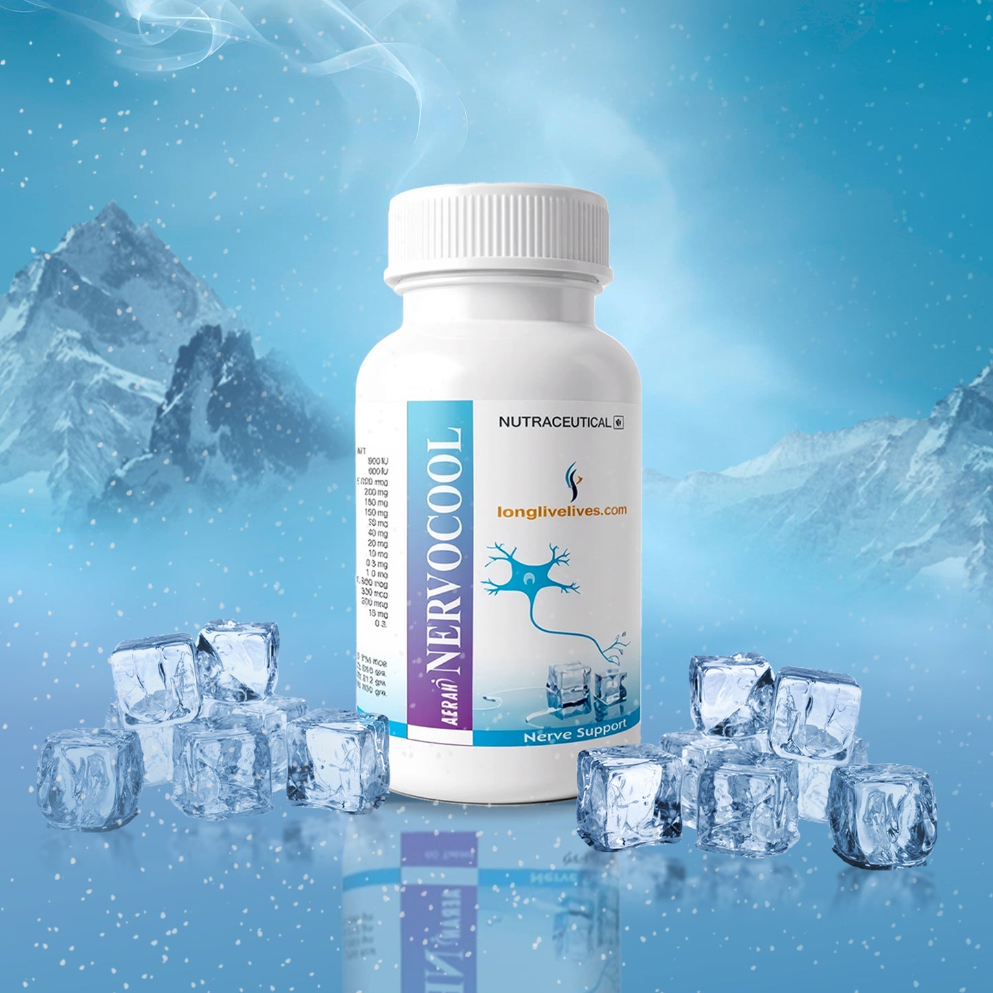 Longlivelives Nervocool | Neuropathy Relief : To reduce tingling and numbness of foot | For Diabetic peripheral neuropathy | Nutritional supplements