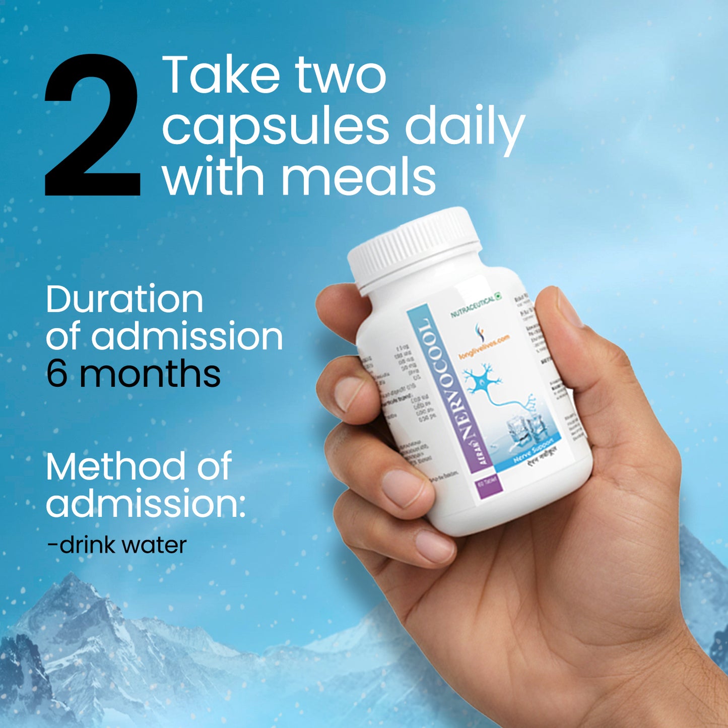 Longlivelives Nervocool | Neuropathy Relief : To reduce tingling and numbness of foot | For Diabetic peripheral neuropathy | Nutritional supplements