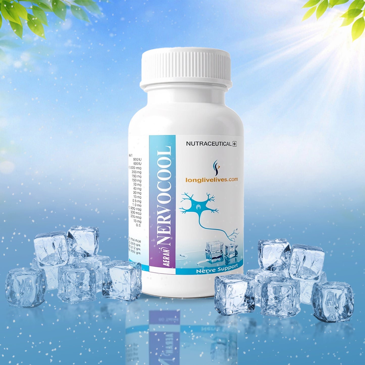Longlivelives Nervocool | Neuropathy Relief : To reduce tingling and numbness of foot | For Diabetic peripheral neuropathy | Nutritional supplements