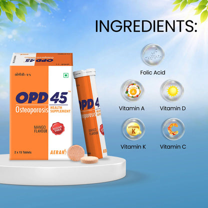 Ayurvedic OPD-45 Osteoporosis Tablets – Bone Strength, Vitamins & Minerals Support