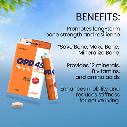 Ayurvedic OPD-45 Osteoporosis Tablets – Bone Strength, Vitamins & Minerals Support