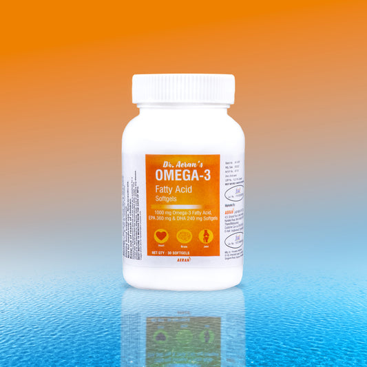 Omega-3 Softgels for Brain, Heart and Joint Health, (1000mg) Fish Oil, EPA (360mg) DHA (240mg), (2 Month Pack Of 60 Capsules)