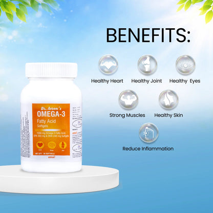 Omega-3 Fish Oil Capsules – Brain, Heart & Joint Health Support (60 Capsules)