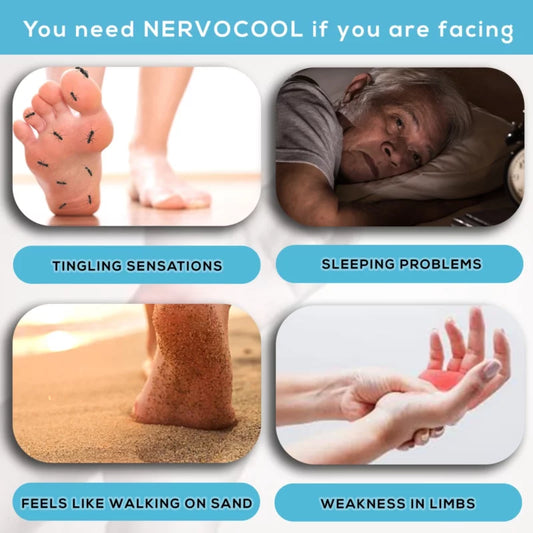 Longlivelives Nervocool | Neuropathy Relief : To reduce tingling and numbness of foot | For Diabetic peripheral neuropathy | Nutritional supplements