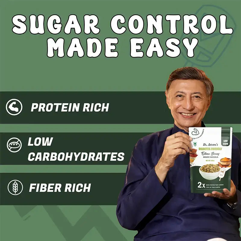 Dr. Aeran’s Diabetes Friendly Edma Beans Masala | Dried & Roasted Edamame(pack of 3 - 100gm each)