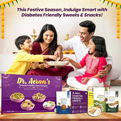 Dr. Aeran’s Diabetes Friendly Celebration Box | Sugar Free Sweets & Snacks  for Diabetes