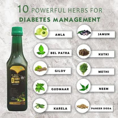 Dr. Aeran’s Diabo Dawn juice | Diabetes care | Amla, Jamun, Karela & 7 more | To help manage blood sugar levels & diabetes