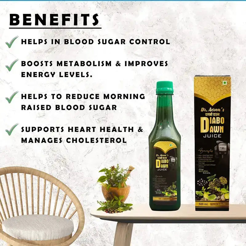 Dr. Aeran’s Diabo Dawn juice | Diabetes care | Amla, Jamun, Karela & 7 more | To help manage blood sugar levels & diabetes