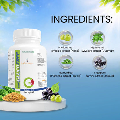 LongLiveLives Glucofree – Ayurvedic Blood Sugar Support with Amla, Jamun, Karela & Methi