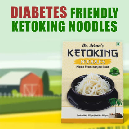 KetoKing Noodles Made From Konjac Root | KetoKing Noodles(270gm per pack)