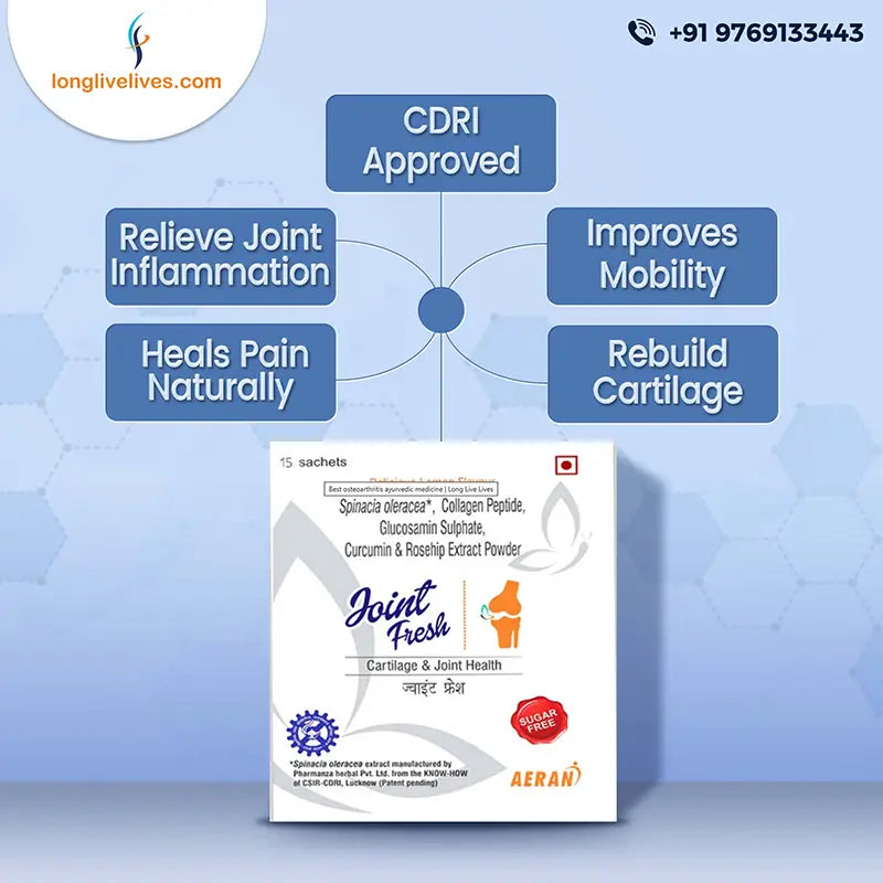 Ayurvedic Powder for Osteoarthritis | Pain Relief & Joint Mobility | Reduces Joint Pain & Stiffness, Improves Flexibility (Sachets)