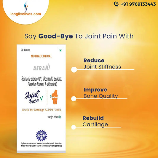 Ayurvedic Tablets for Arthritis | Supplement For Bone & Joint Wellness | 100% Natural and Ayurvedic Made with Spinach (palak) active molecule Pterospermin-C