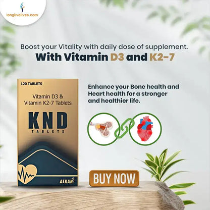KND Tablets: Essential Vitamin D & K2 for Heart Health