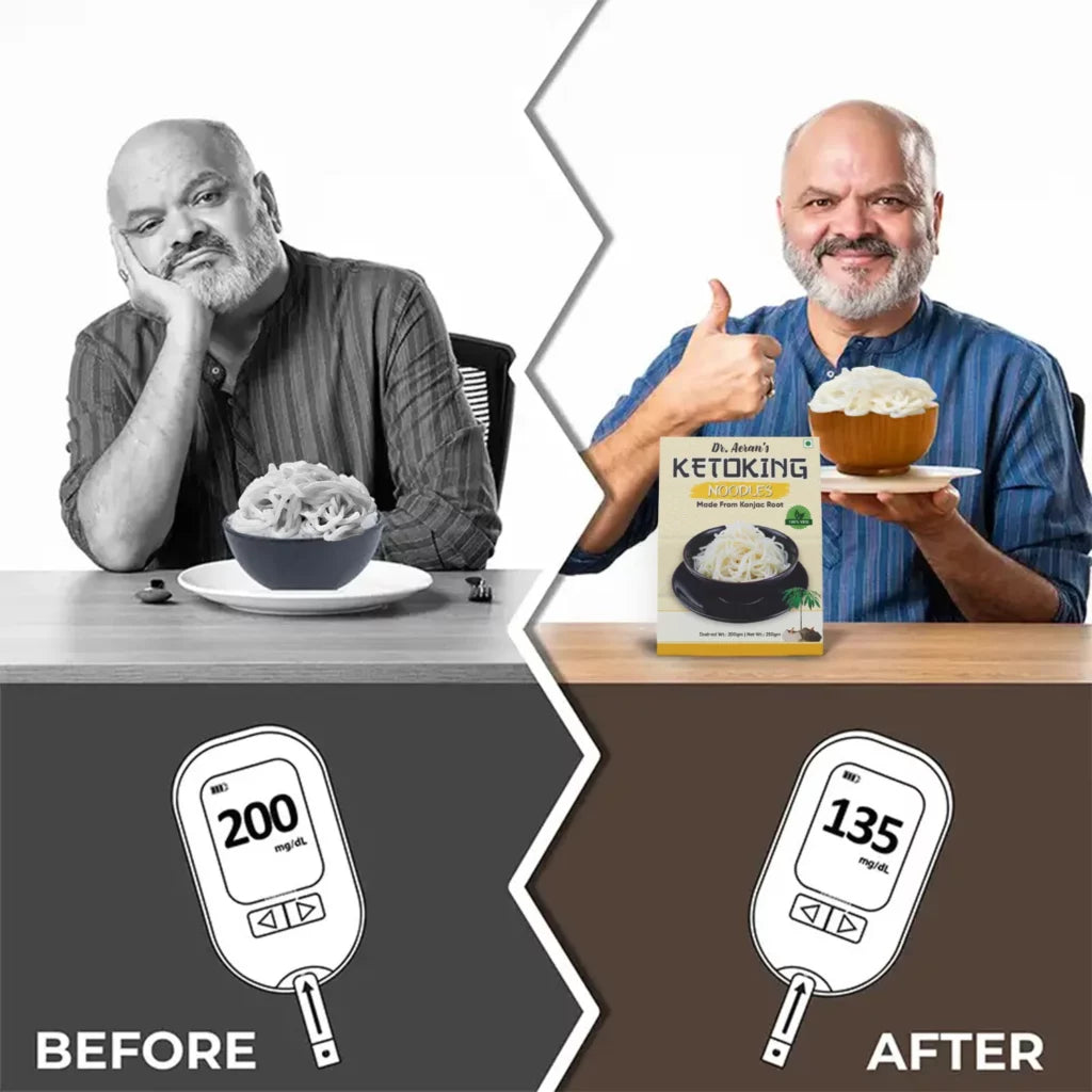 KetoKing Noodles Made From Konjac Root | KetoKing Noodles(270gm per pack)