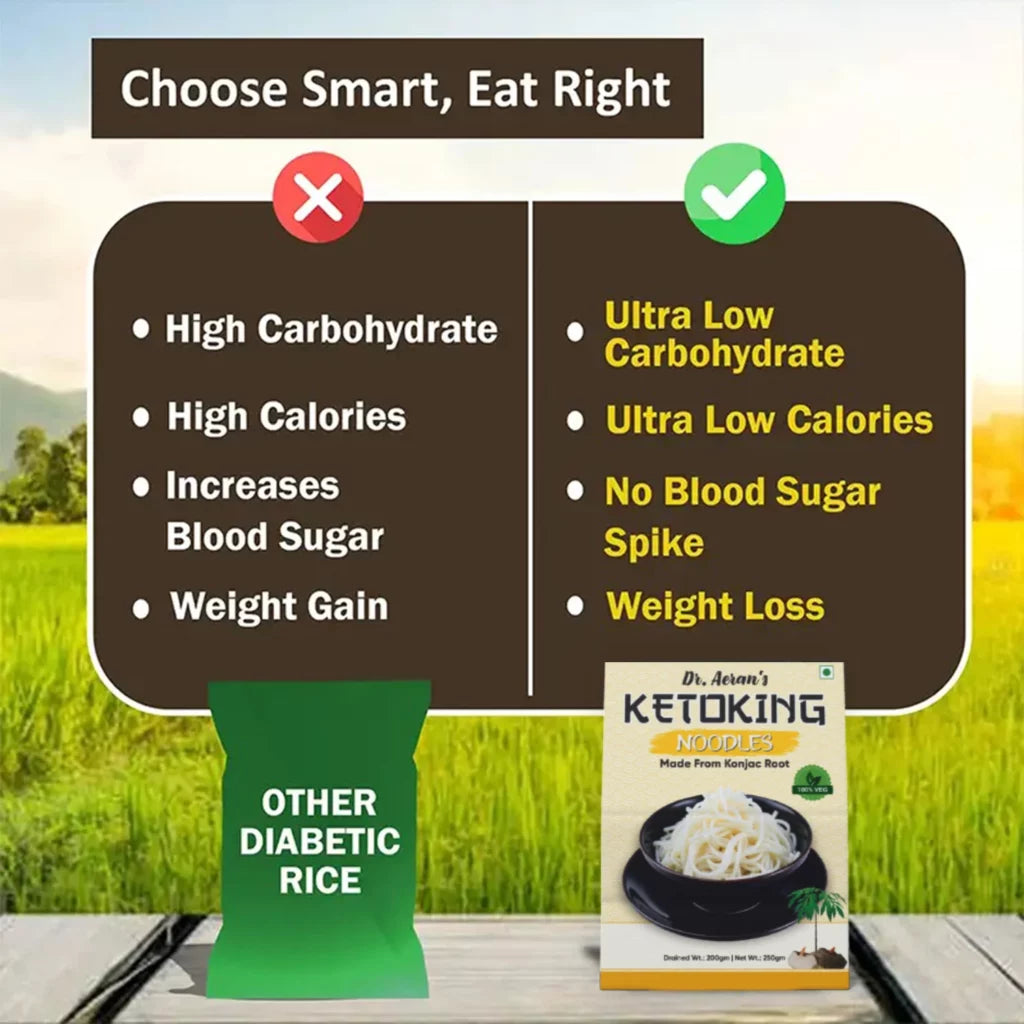 KetoKing Noodles Made From Konjac Root | KetoKing Noodles(270gm per pack)