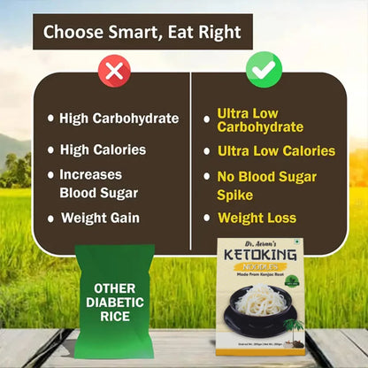 KetoKing Noodles Made From Konjac Root | KetoKing Noodles(270gm per pack)